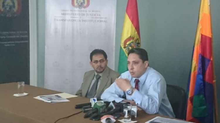 El ministro de Justicia, Héctor Arce, denunció el hecho. Foto: Ministerio de Justicia.
