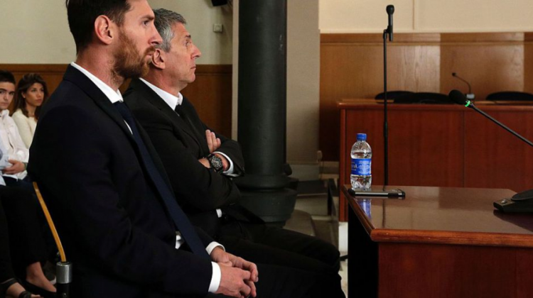 Lionel Messi en la audiencia. Foto: AFP