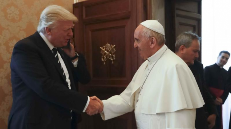 El  Papa Francisco y el Presidente de Estados Unidos, Donald Trump . Foto: Captura de pantalla