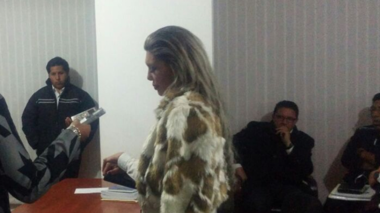 Gabriela Zapata en su juicio donde fue sentenciada. Foto: ANF