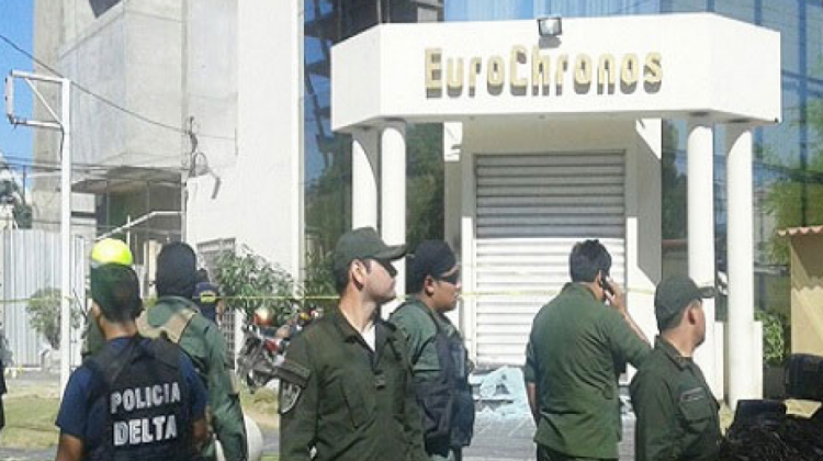 El asalto a Eurochronos se registró el pasado 13 de julio. Foto: Ministerio de Gobierno.