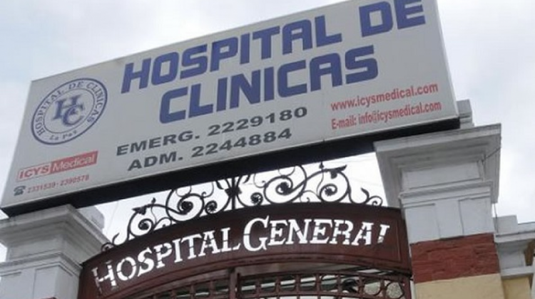 Fachada del Hospital de Clínicas de La Paz.  Foto: Internet.