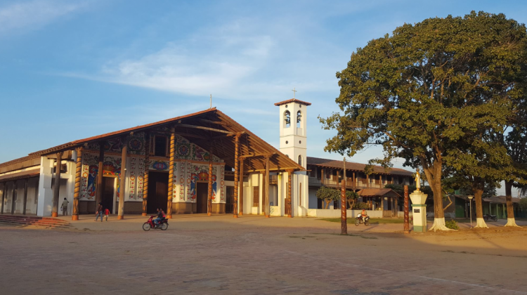 El templo misional es uno de los emblemas de la reducción jesuítica que se levantó en aquella región amazónica.  Foto: ANF