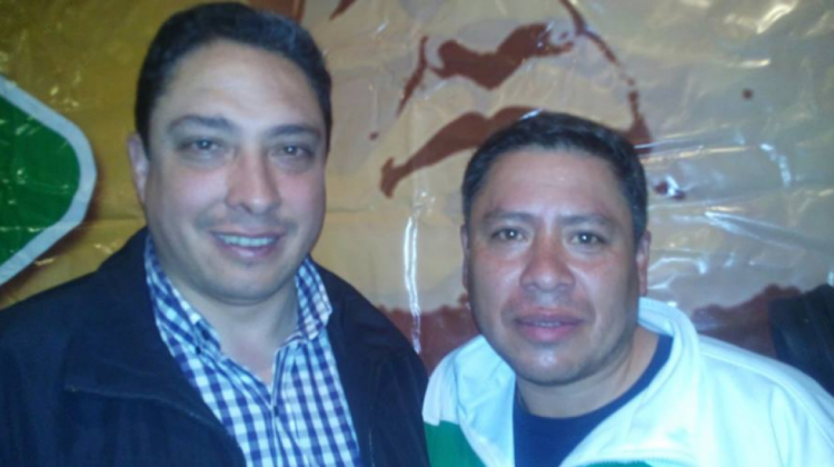 David Vargas (derecha) junto al ministro de Justicia Héctor Arce. Foto: Facebook