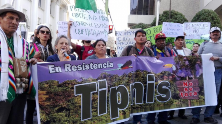 El TIPNIS nuevamente enfrenta a dos grupos quienes apoyan la Ley 266 y quienes apoyan la intangibilidad del territorio. Foto: ANF