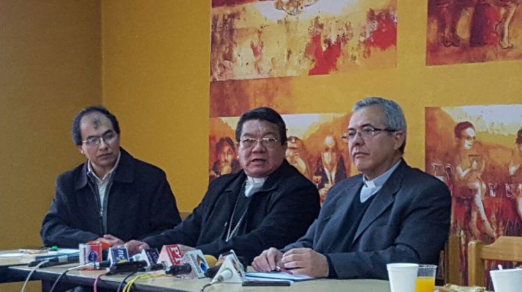 Los religiosos de la Conferencia Episcopal Boliviana (CEB). Foto: ANF