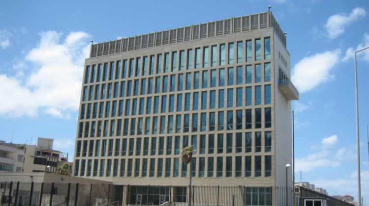 La instalaciones de la embajada de EEUU en La Habana, Cuba.