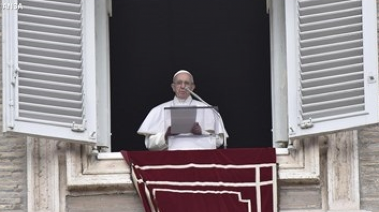 Papa Francisco en el Ángelus dominical.  Foto: Radio Vaticano.