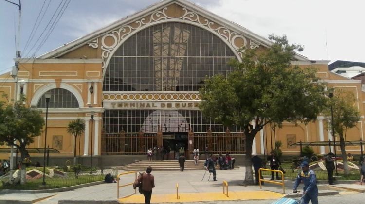 La Terminal de buses de La Paz. Foto: ANF