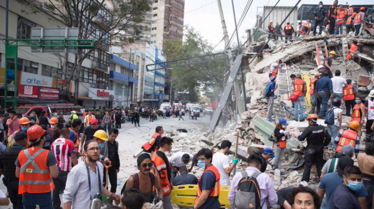 Los destrozos causados por el terremoto. Foto: @gobmx.