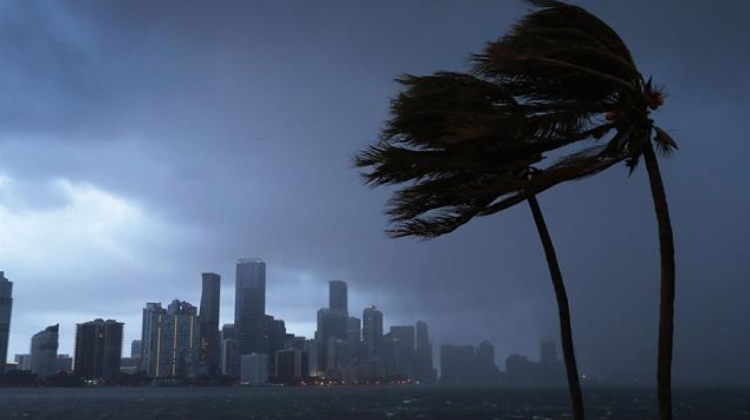 Miami, horas antes de la llegada del ciclón. Foto: AFP