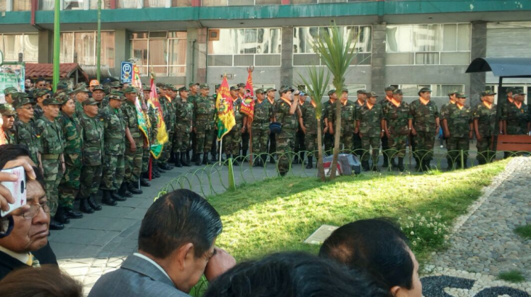 Los excombatientes en actos en La Paz el pasado viernes. Foto: Víctor (Patria Nueva)
