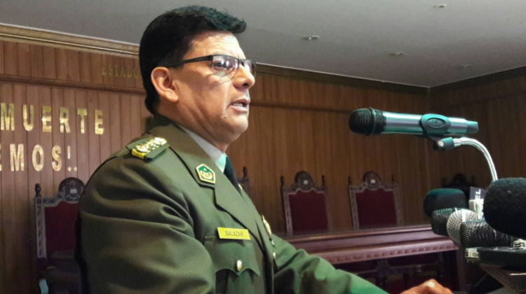 El excomandante de la Policía Boliviana, general Rino Salazar. Foto: archivo/ABI