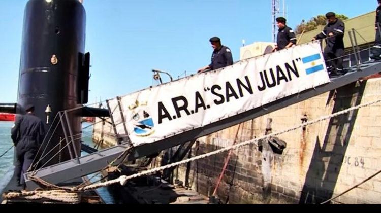 El submarino argentino ARA San Juan.
