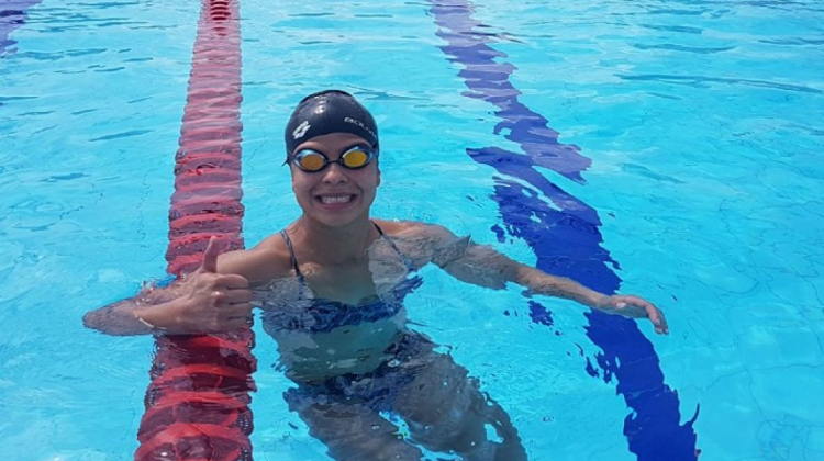 Nadadora Karen Torrez en Santa Marta. Foto: RB