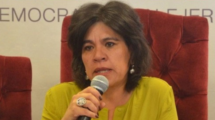 La Presidenta del TSE, Katia Uriona. Foto: Fuente Directa.