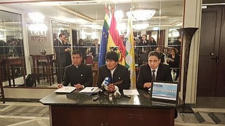 Presidente, Evo Morales en Roma . Foto: BTV