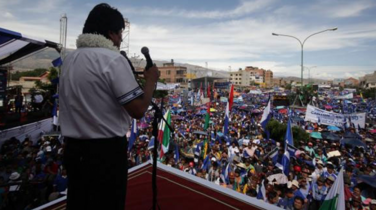 Morales fue proclamado el 16 de diciembre en Cochabamba. Foto: ABI.