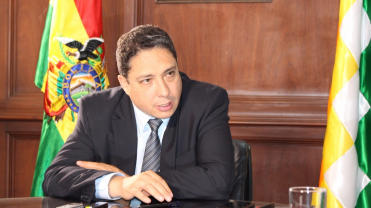 El ministro de Justicia, Héctor Arce. Foto: MJyTI