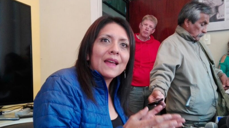 La ministra Gisela López en una anterior conferencia de prensa. Foto: ANF