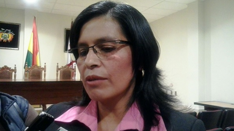 Presidenta del Tribunal Electoral Departamental de Chuquisaca, Olga Mary Martínez . Foto: Aclo
