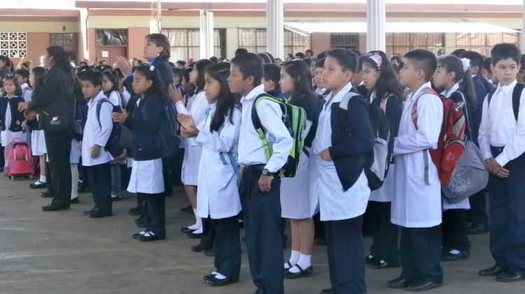 Escolares de Bolivia. Foto: