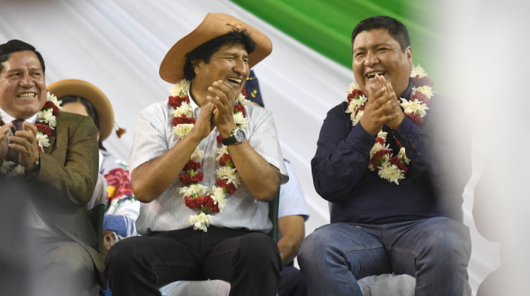 Presidente Evo Morales en Yacuiba. Foto: Abi