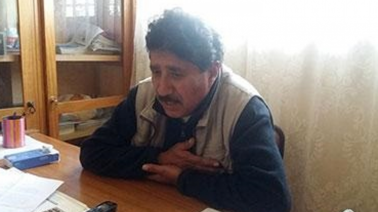 El presidente de la Asamblea Permanente de Derechos Humanos en Oruro, Jorge Castillo.  Foto: La Patria.