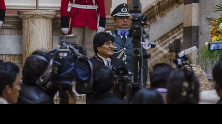 Presidente Evo Morales.  foto: Min. Comunicación
