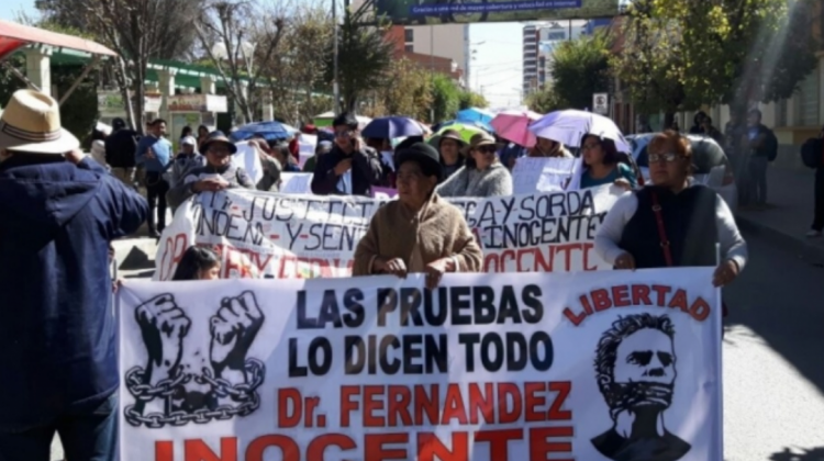 Protestas a favor del médico Jhiery Fernández. Foto: APDH