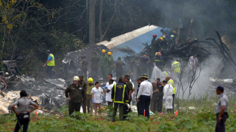 Accidente aéreo en Cuba. Foto: RTV