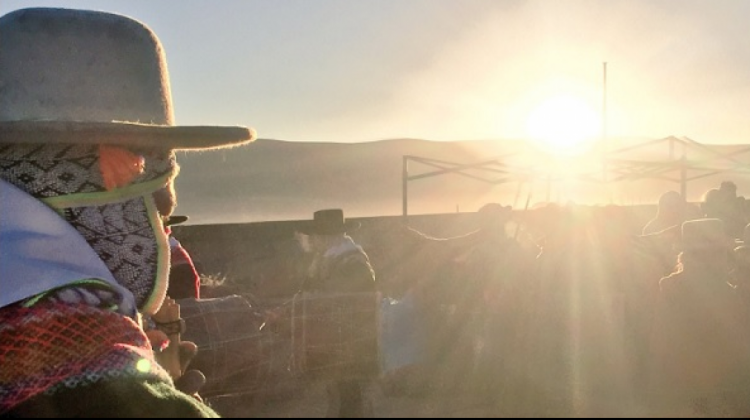 Rituales en el Año Nuevo Andino Amazónico.  Foto: Cancillería Bolivia