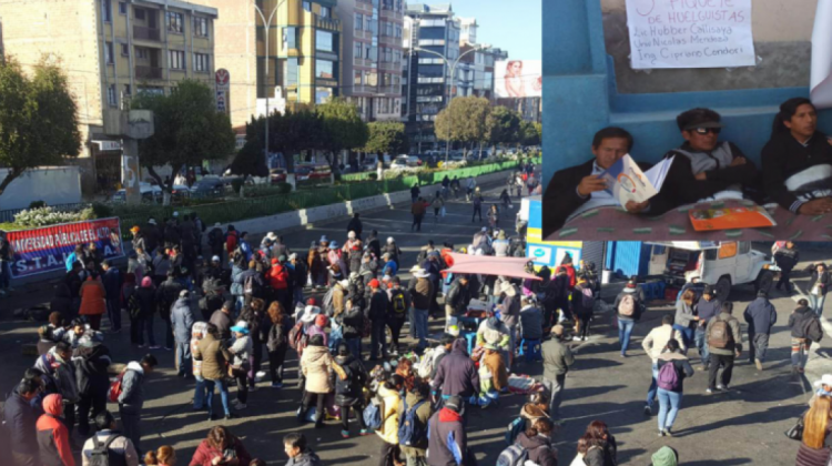 Las movilizaciones en la calle y los piquetes de huelga en el conflicto de la UPEA. Foto: ANF