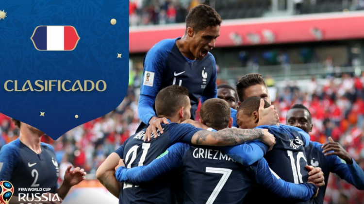 Francia clasificó a los octavos de final de Rusia 2018.   Foto: @fifaworldcup_es