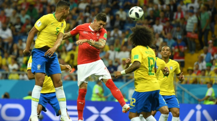 Brasileños y suizos empataron 1-1 en el Mundial de Rusia 2018.   Foto: fifaworldcup_es