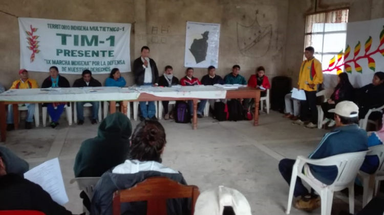 Reunión realizada en la sede de la Subcentral  de Cabildos Indigenales  del TIM1 en San Ignacio de Moxos, Beni. Foto. Fabio Garbari.