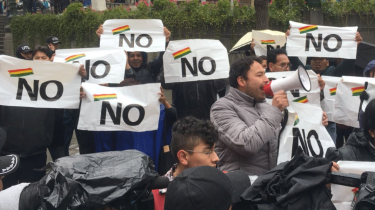 Protesta en La Paz.
