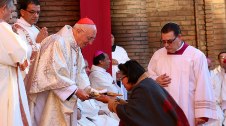 El cardenal Fernando Filoni, delegado del Papa Francisco durante la misa inaugural del VCAM.  Foto: vcambolivia.com
