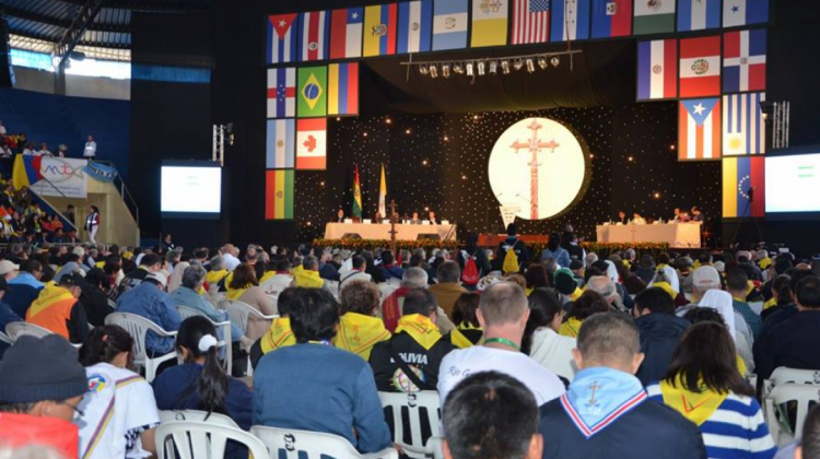 Una de las jornadas del V Congreso Americano Misionero (VCAM) en Santa Cruz.  Foto: Facebook/ VCAM.