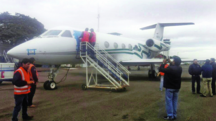 El jet incautado por la Aduana Nacional. Foto: ANB.