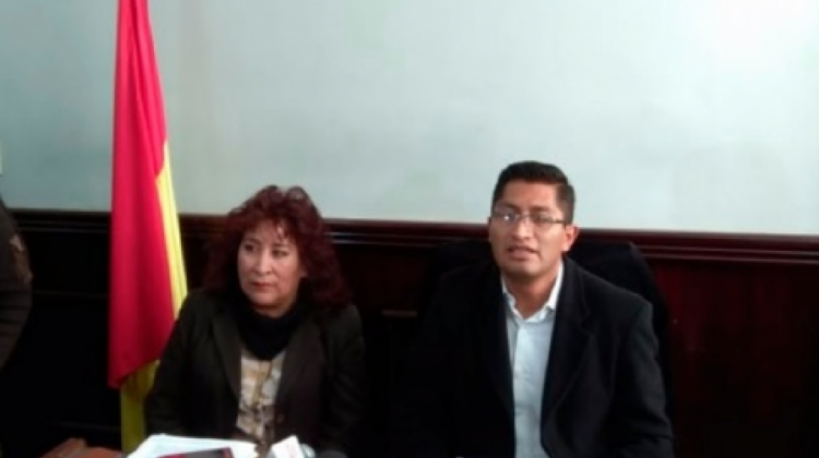 La fiscal Susana Boyan y el fiscal departamental de La Paz Edwin Blanco. Foto: archivo/ANF.