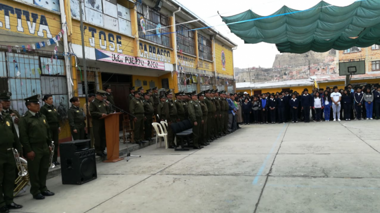 El Comando Departamental de la Policía de La Paz lanza plan de seguridad a favor de los estudiantes.