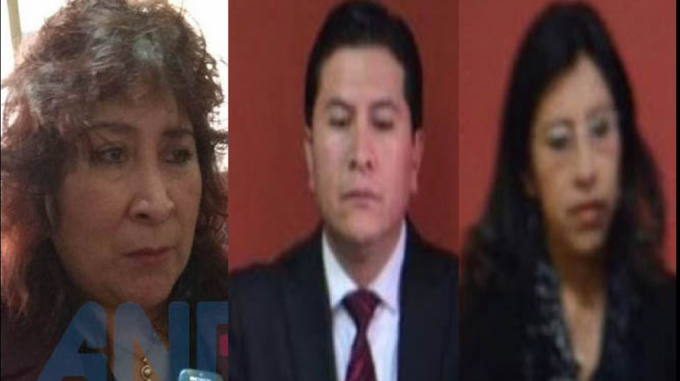 La exfiscal Susana Boyan y los exjueces, Roberto Mérida y Gladys Guerrero.
