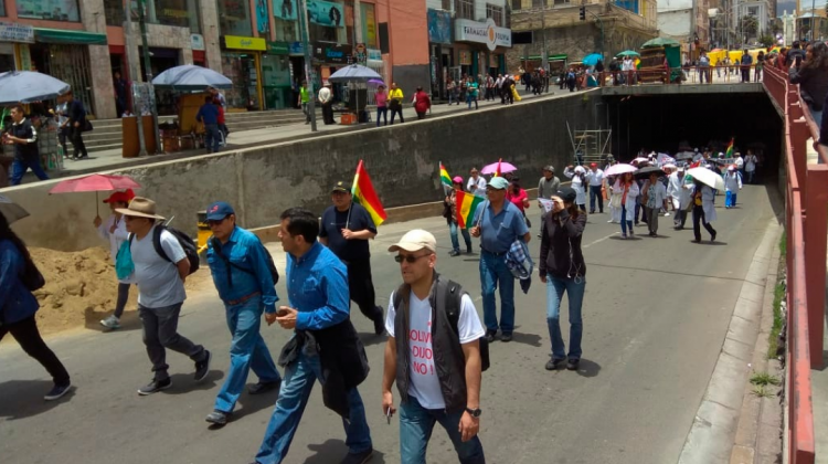 Movilización en La Paz. Foto: ANF