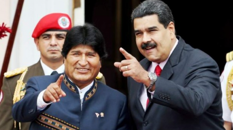 Presidentes Evo Morales y Nicolás Maduro. Foto: Reuters