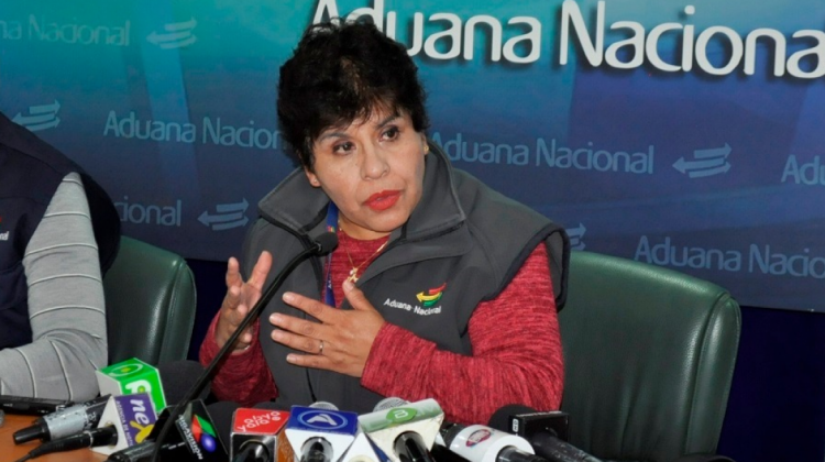 Presidenta de la Aduana, Marlene Ardaya. Foto: ANB