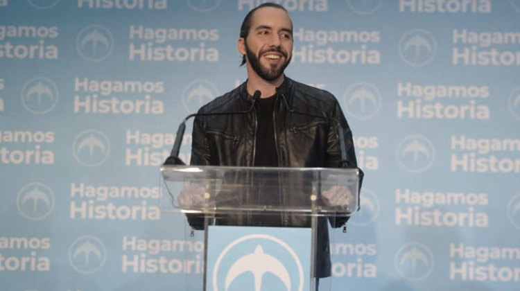 Nayib Bukele, candidato ganador de las elecciones generales de El Salvador.