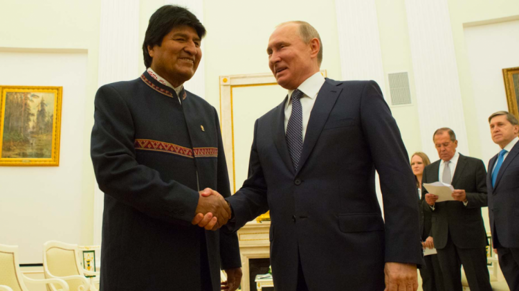 Evo Morales y Vladimir Putin en Rusia en junio de 2018. Foto de archivo: ABI.