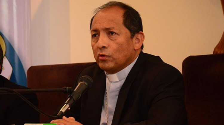 El presidente de la Conferencia Episcopal Boliviana (CEB), monseñor Ricardo Centellas.  Foto: Los Tiempos