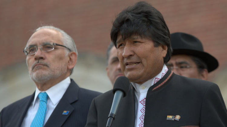 Carlos Mesa y Evo Morales. Foto: Cooperativa